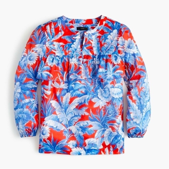 Jcrew “Ratti Rio” Floral blouse NWT, 100% Cotton size small! - Picture 1 of 8